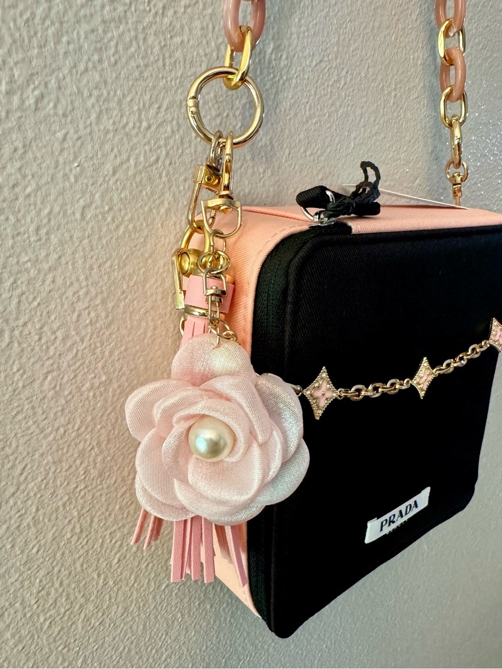 Prada beauty Black and pink paradoxe with pink and gold hardware! - Picture 5 of 9